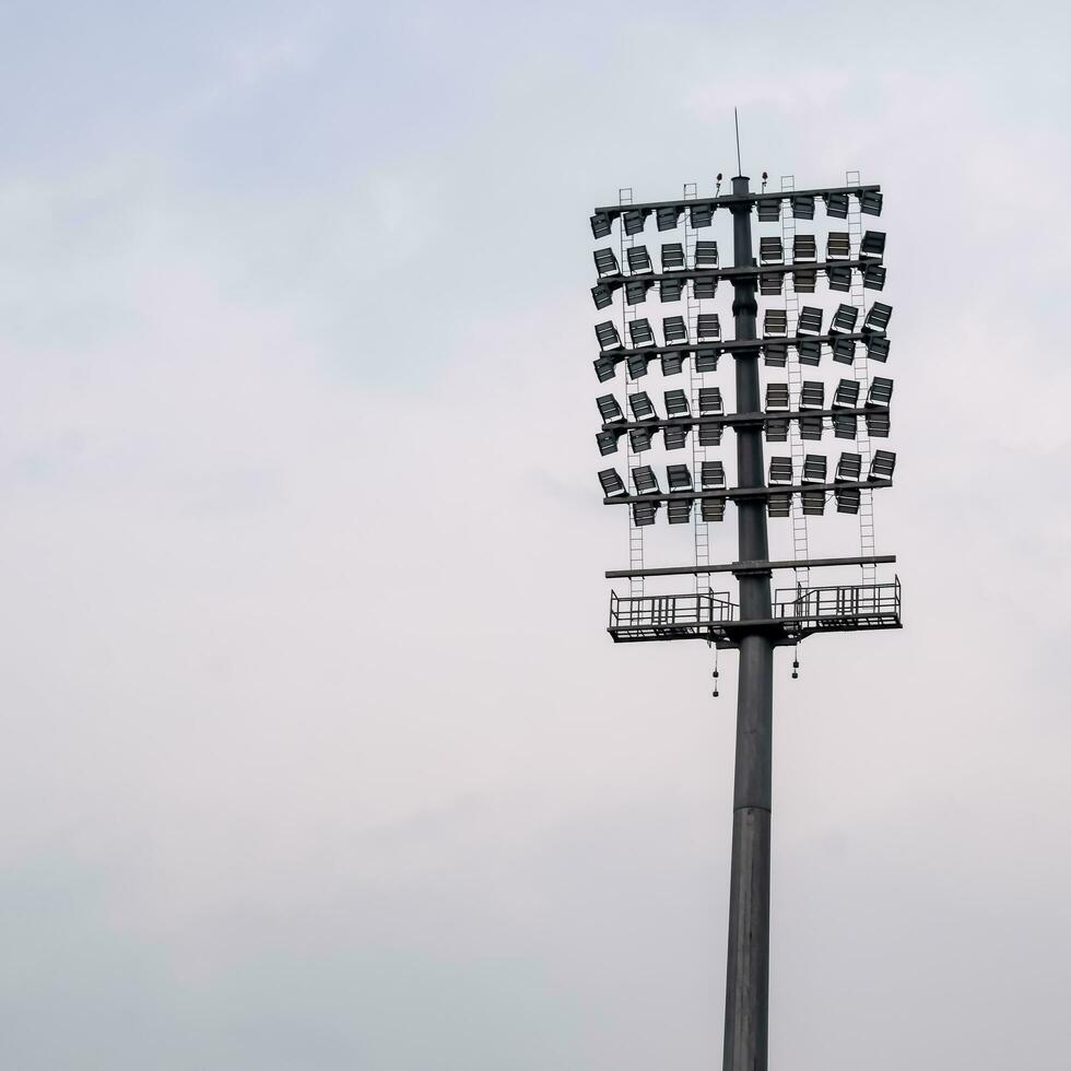 Grillo estadio inundar luces polos a Delhi, India, Grillo estadio luces foto