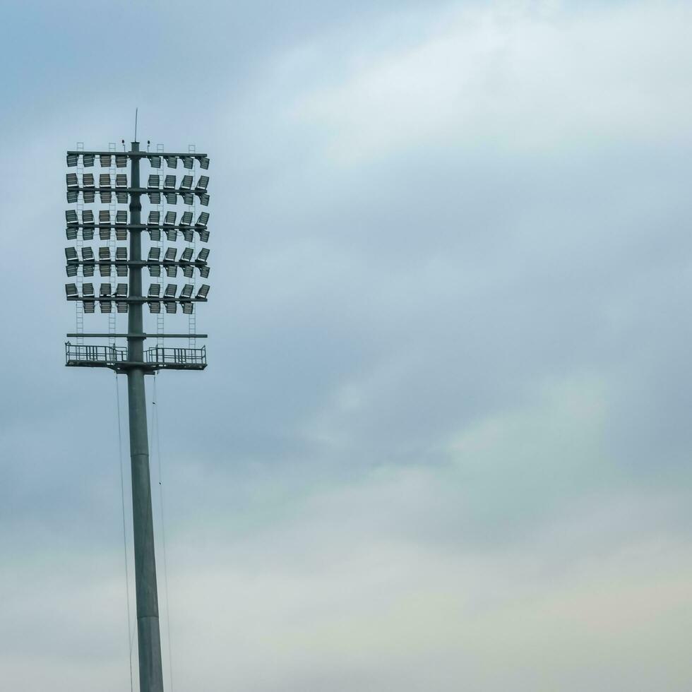 Cricket stadium flood lights poles at Delhi, India, Cricket Stadium Lights photo