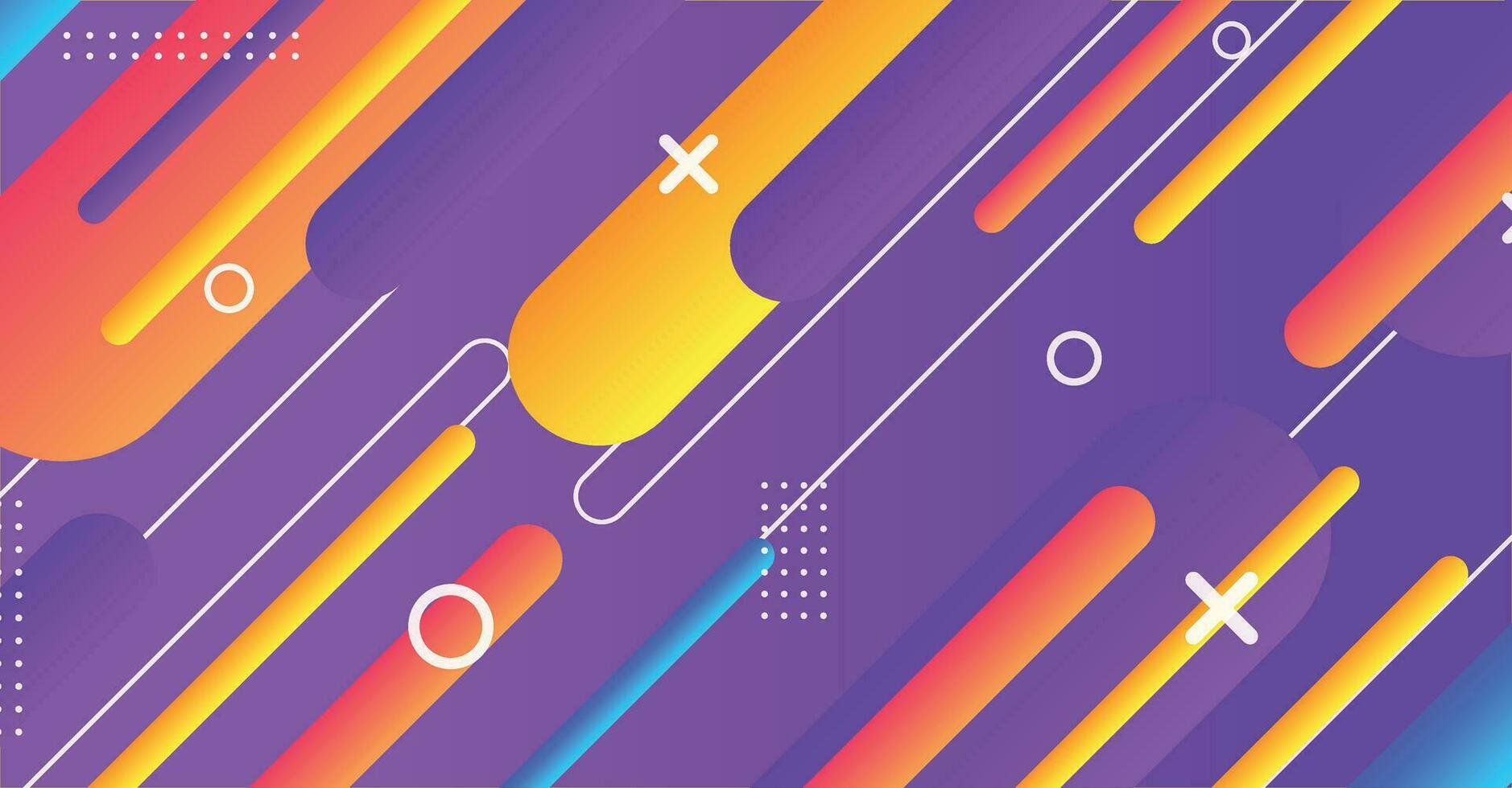 Abstract minimal geometric shape background with gradient vector