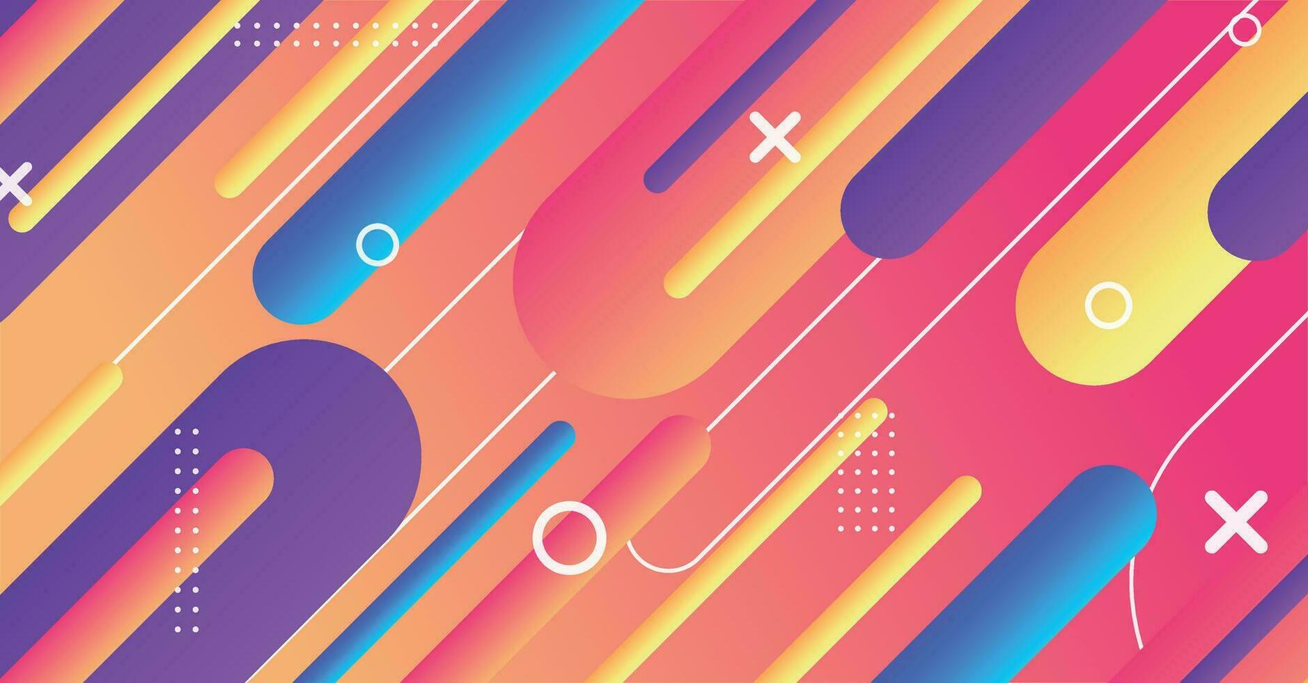 Abstract minimal geometric shape background with gradient vector