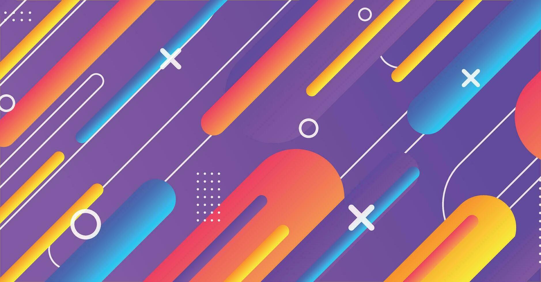 Abstract minimal geometric shape background with gradient vector