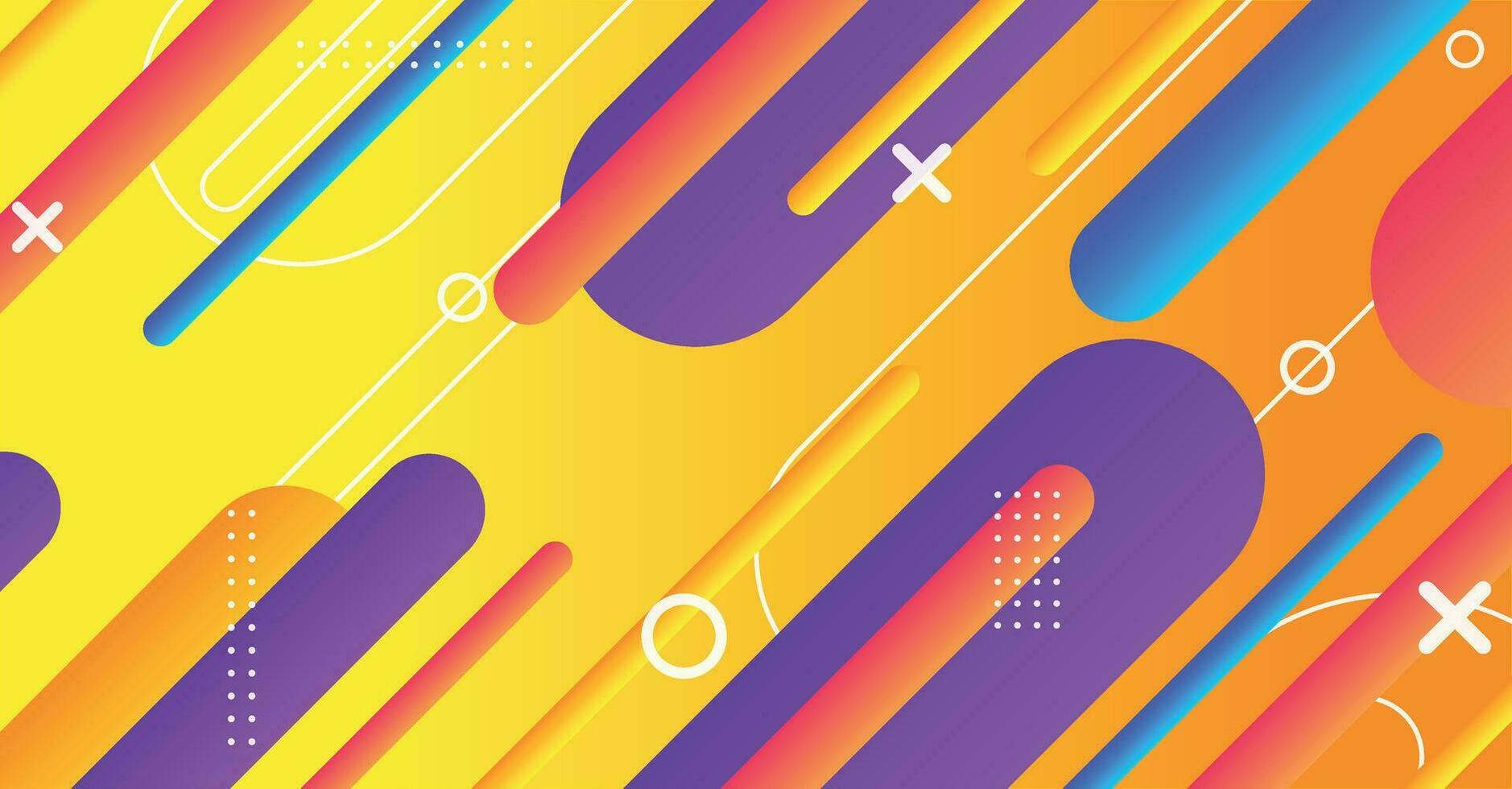 Abstract minimal geometric shape background with gradient vector