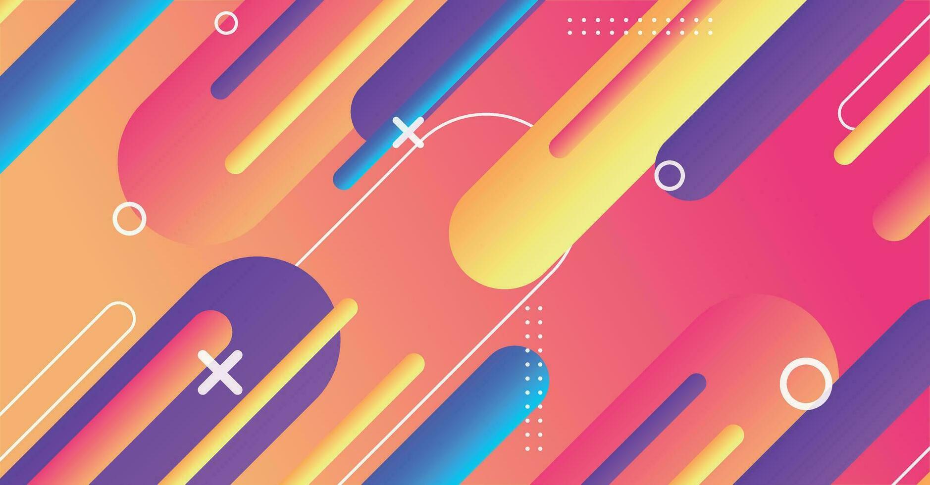 Abstract minimal geometric shape background with gradient vector