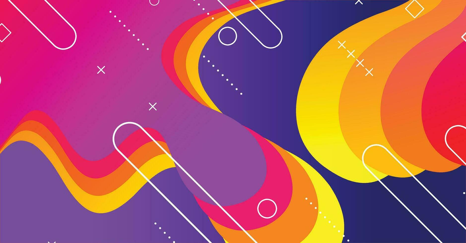 Abstract liquid wave background with colorful background vector