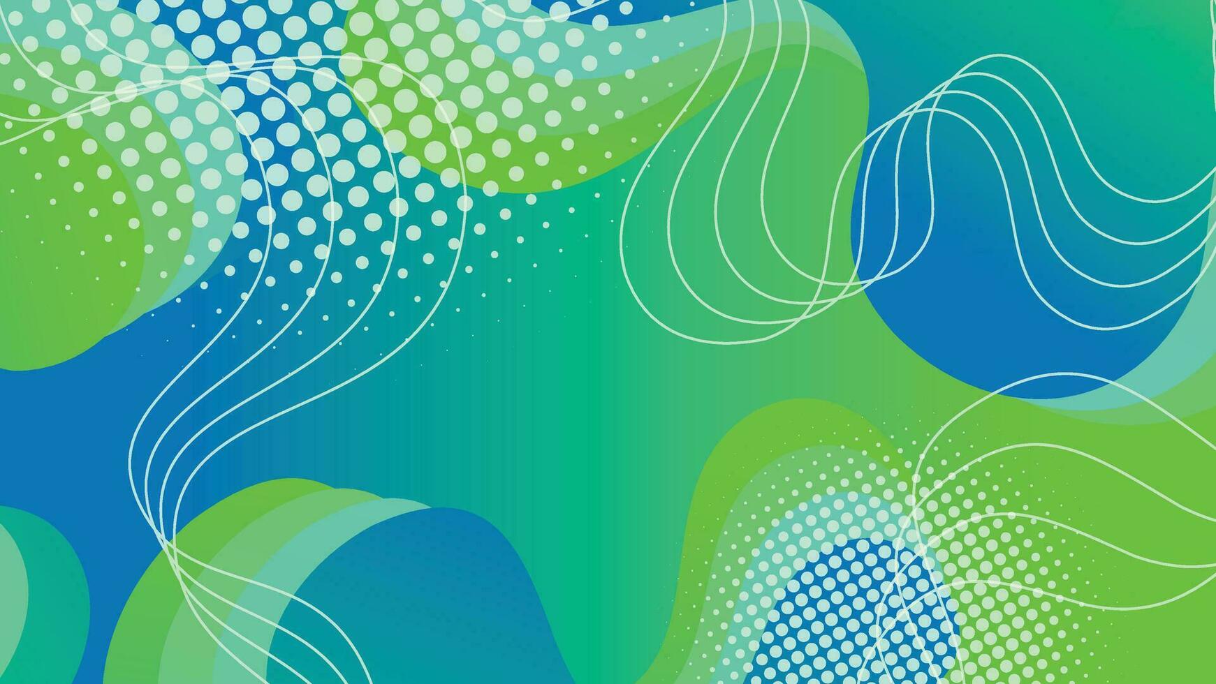 Abstract liquid wave background with blue and green color background vector