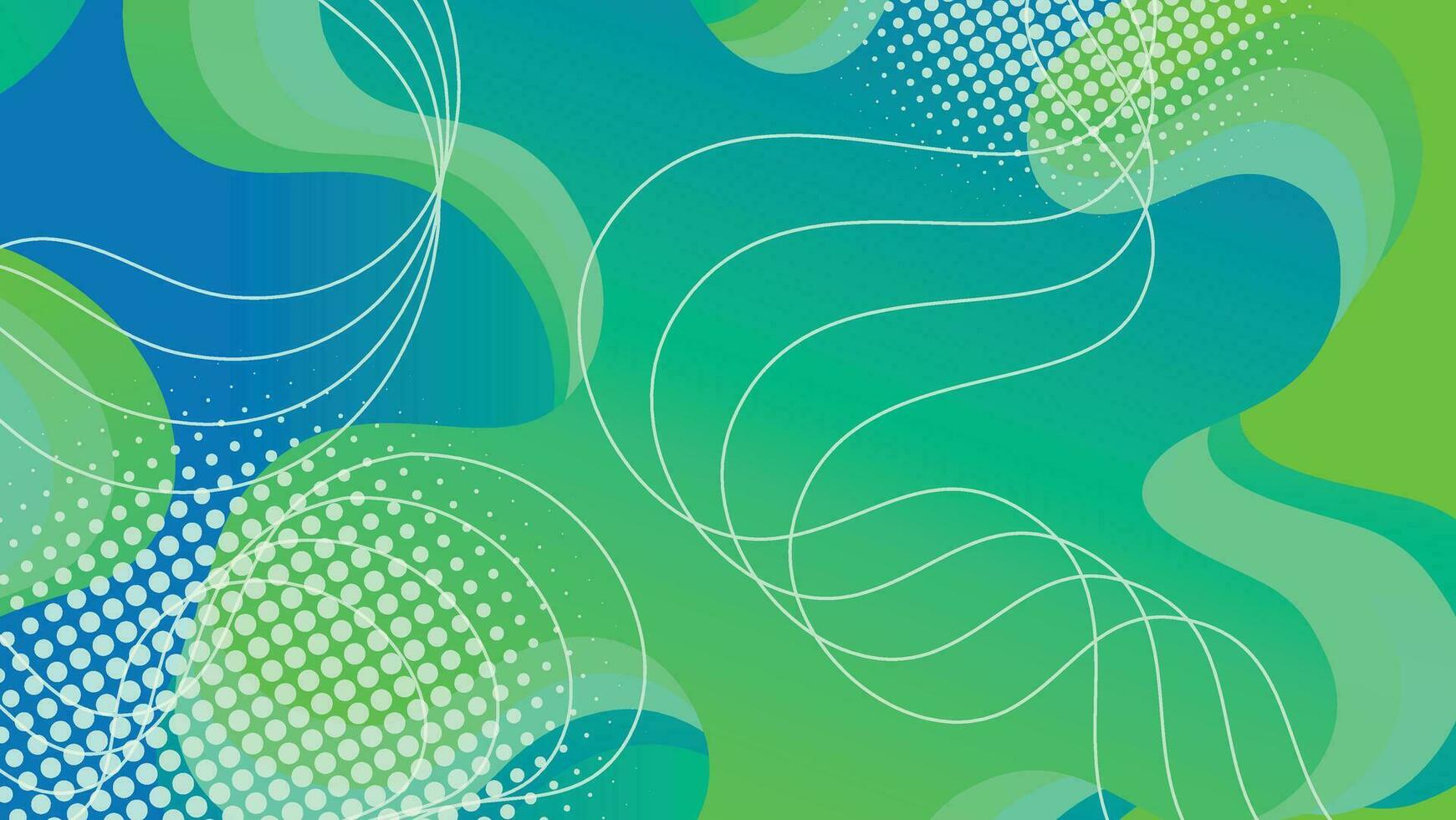 Abstract liquid wave background with blue and green color background vector