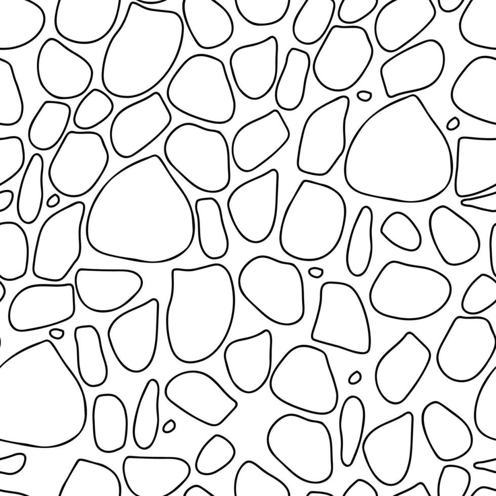 Seamless pattern abstract linear shapes on white background. Vector illustration.