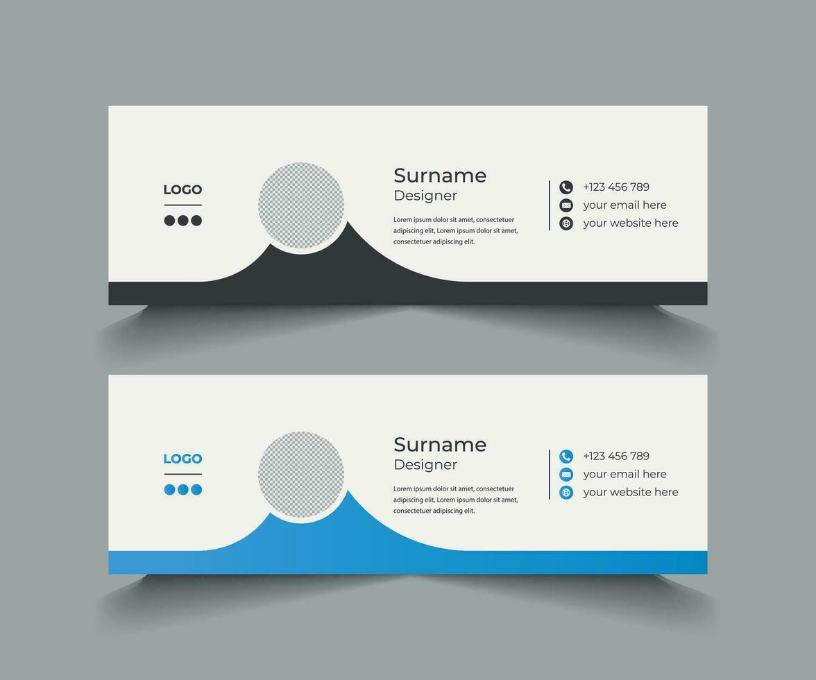 Email Signature Template Design vector