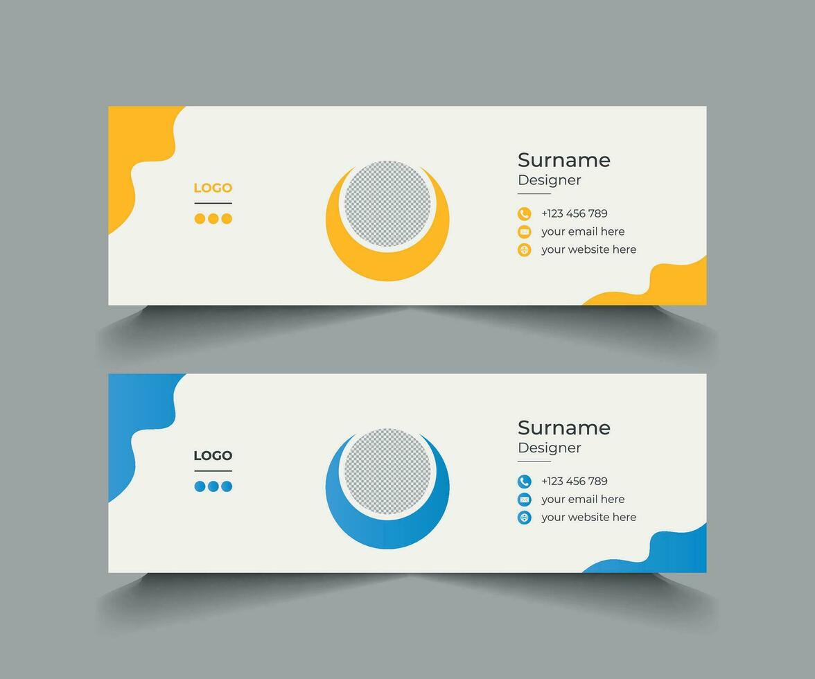 Email Signature Template Design vector