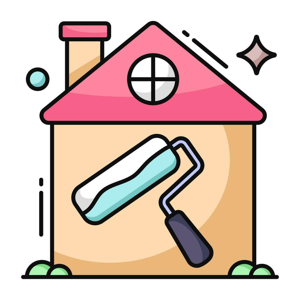 Trendy design icon of home painting vector
