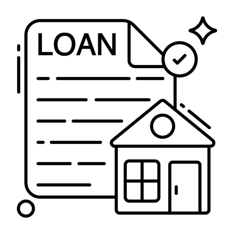 Creative design icon of loan paper vector