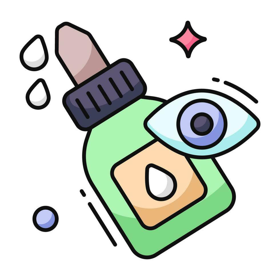 An icon design of eye drops vector