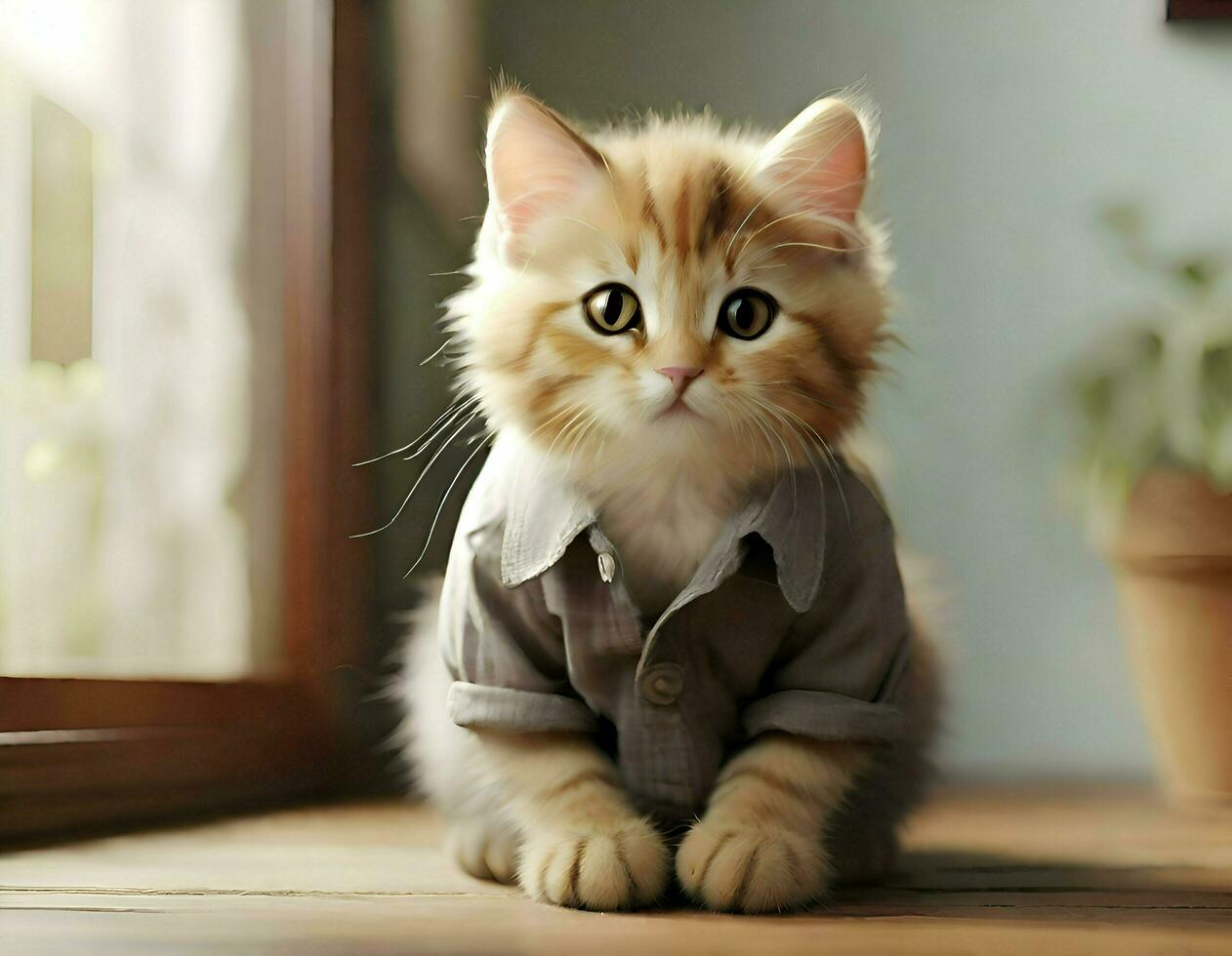 a cute cat the perfect companion for someone living alone photo