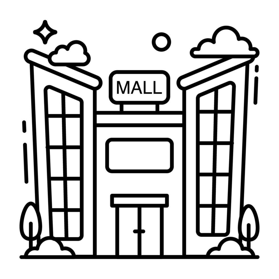 moderno diseño icono de compras centro comercial vector