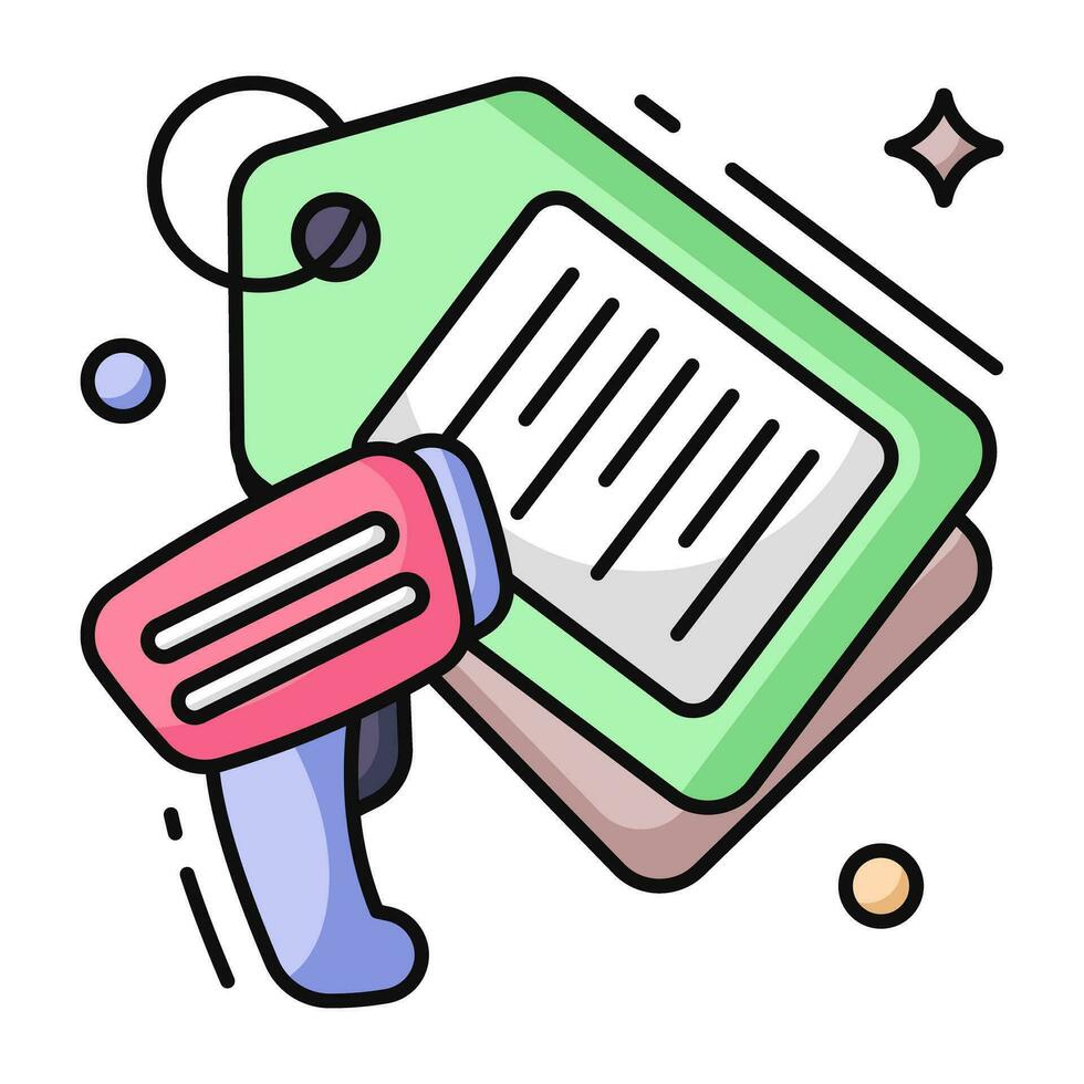 An icon design of barcode tracking vector