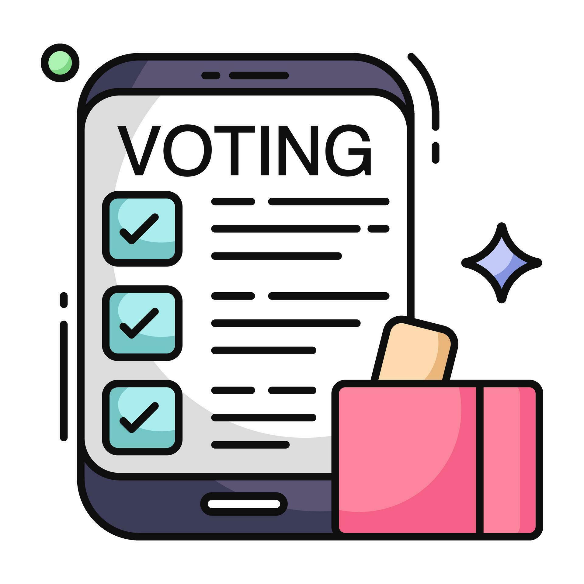 Editable design icon of mobile voting list 33505654 Vector Art at Vecteezy