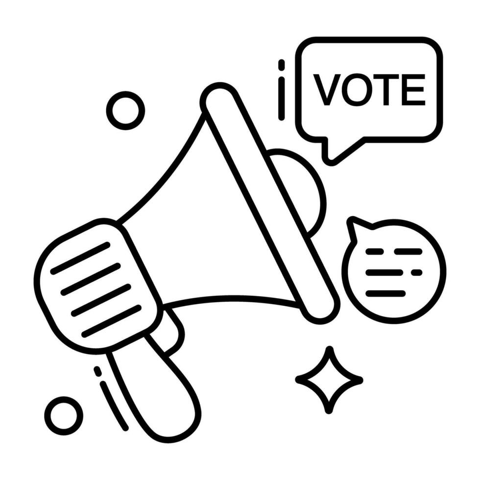Editable design icon of vote campaign vector