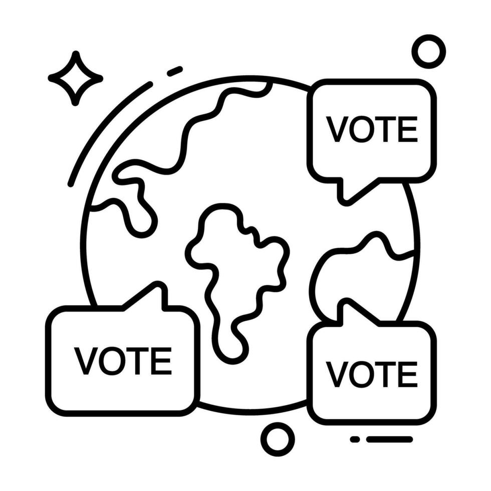 Conceptual vector design icon of vote