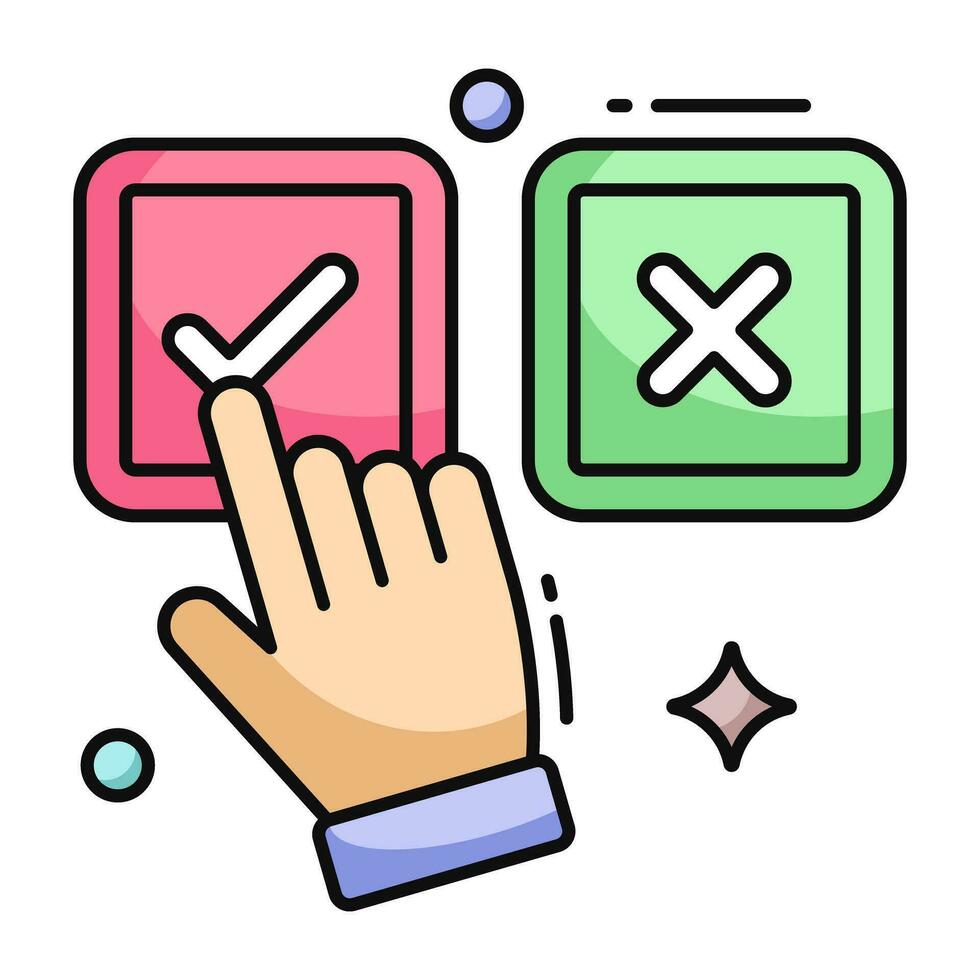 Premium download icon of selected candidate vector