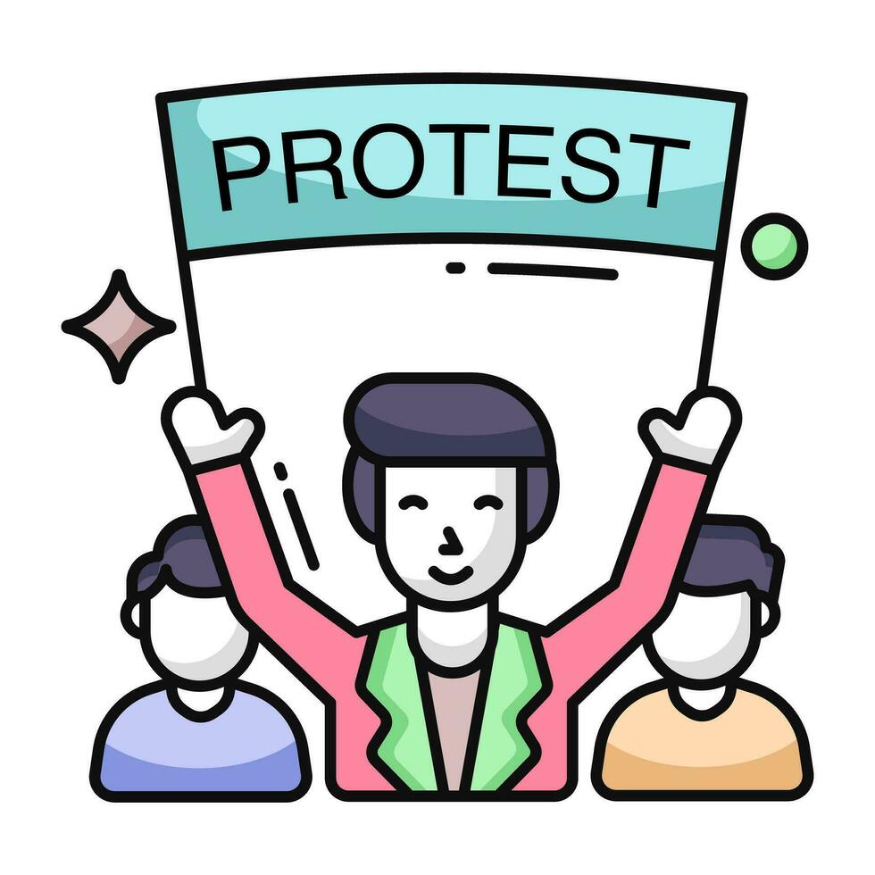 Modern design icon of protest vector