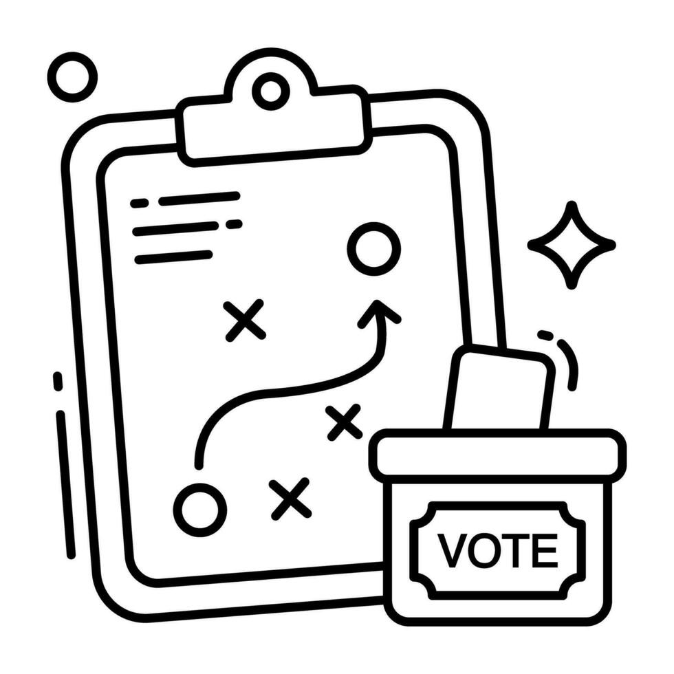 Trendy design icon of vote strategy vector