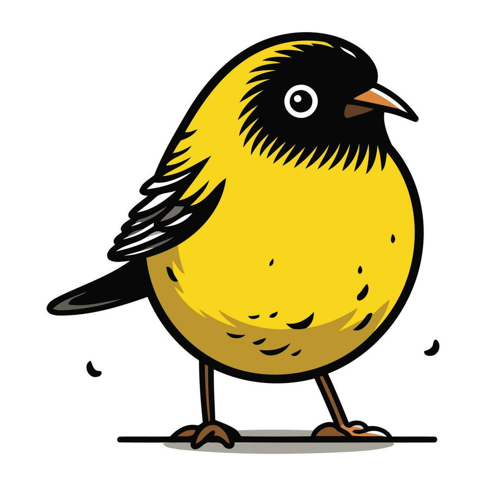 linda pequeño pájaro. dibujos animados vector ilustración aislado en blanco antecedentes.