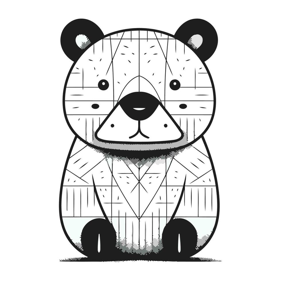 linda oso en blanco antecedentes. vector ilustración para tu diseño.