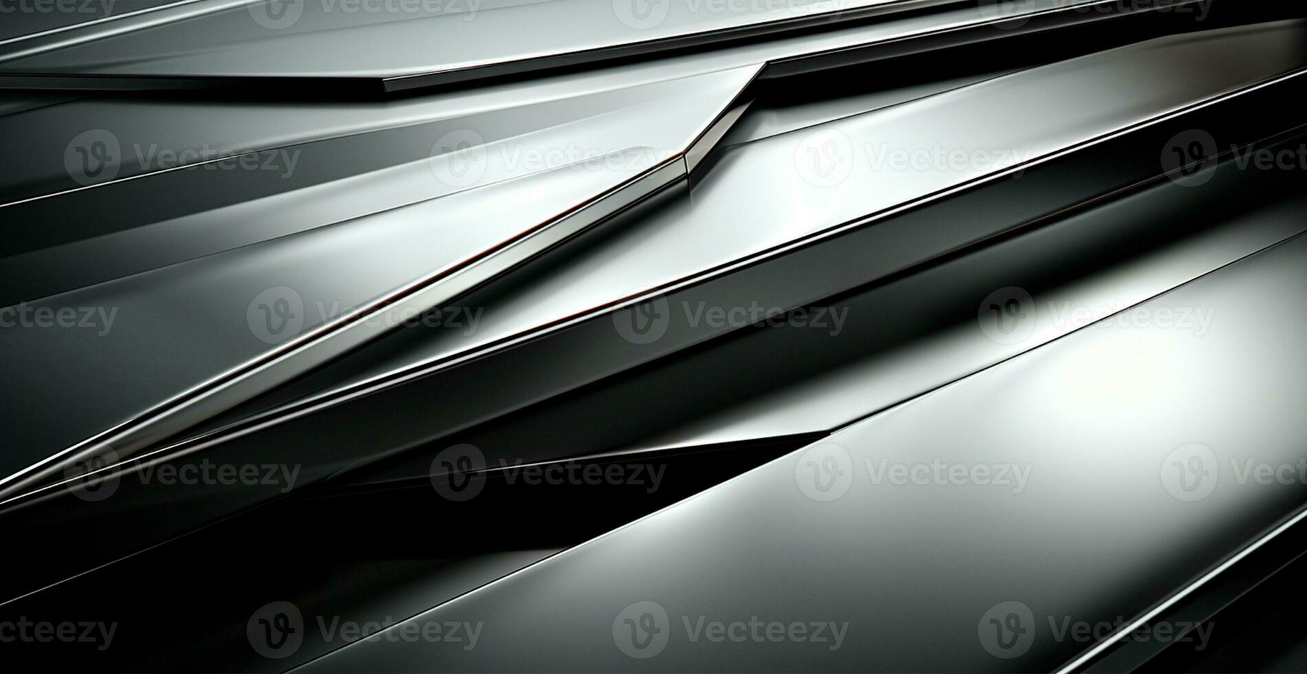 Panoramic metal texture, steel silver background - AI generated image photo