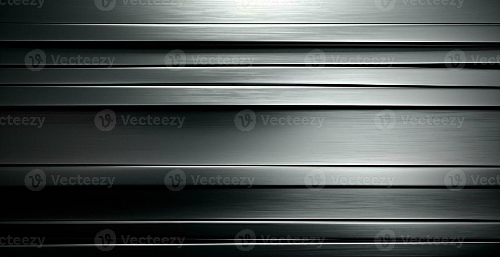 Panoramic metal texture, steel silver background - AI generated image photo