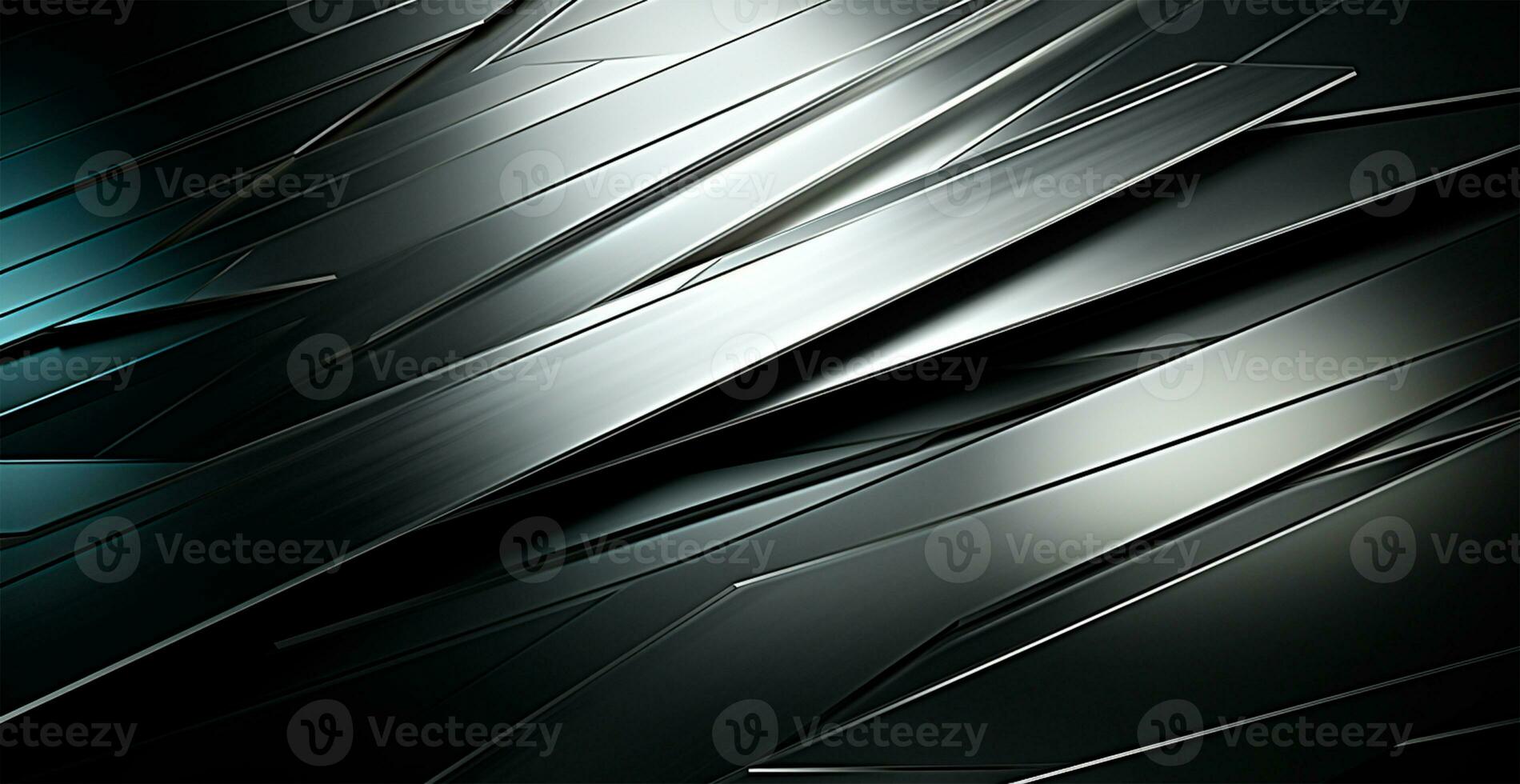 Panoramic metal texture, steel silver background - AI generated image photo