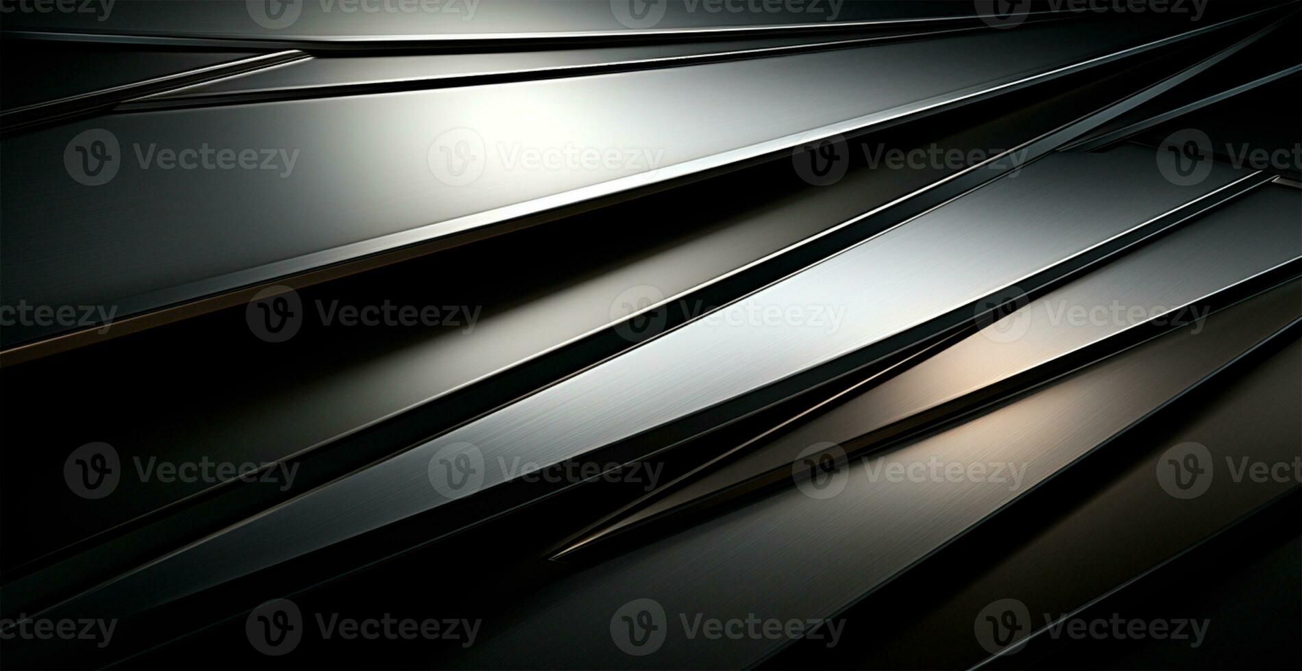 Panoramic metal texture, steel silver background - AI generated image photo