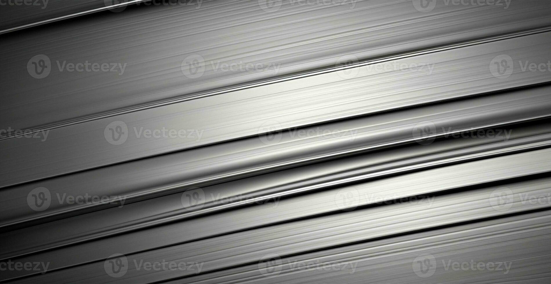 Panoramic metal texture, steel silver background - AI generated image photo