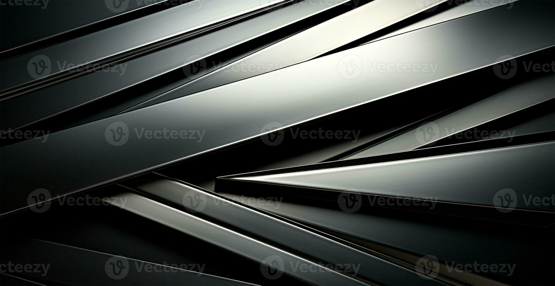 Panoramic metal texture, steel silver background - AI generated image photo