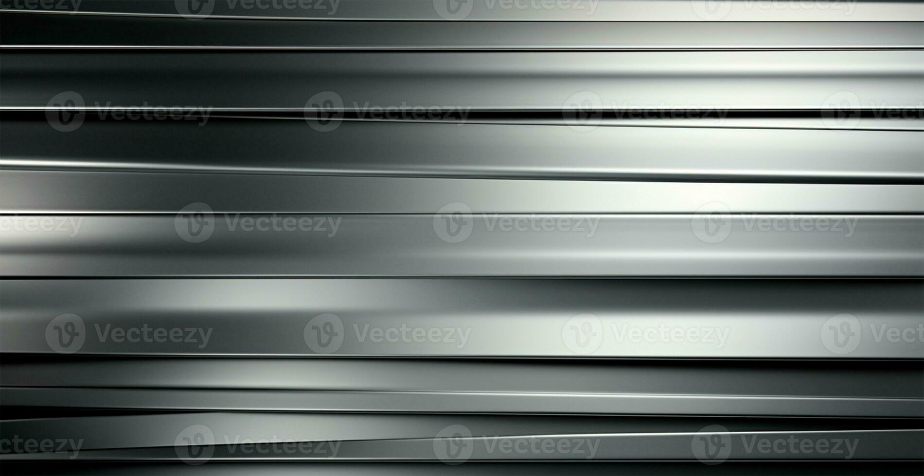 Panoramic metal texture, steel silver background - AI generated image photo