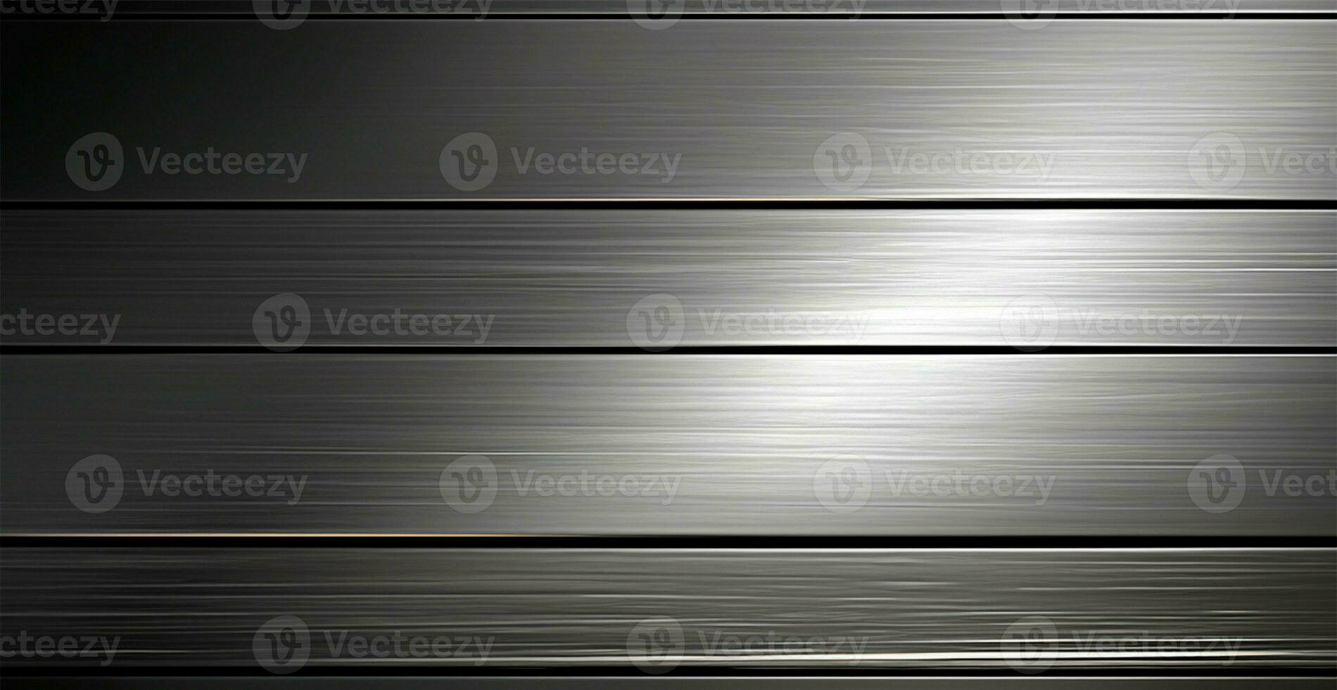 Panoramic metal texture, steel silver background - AI generated image photo