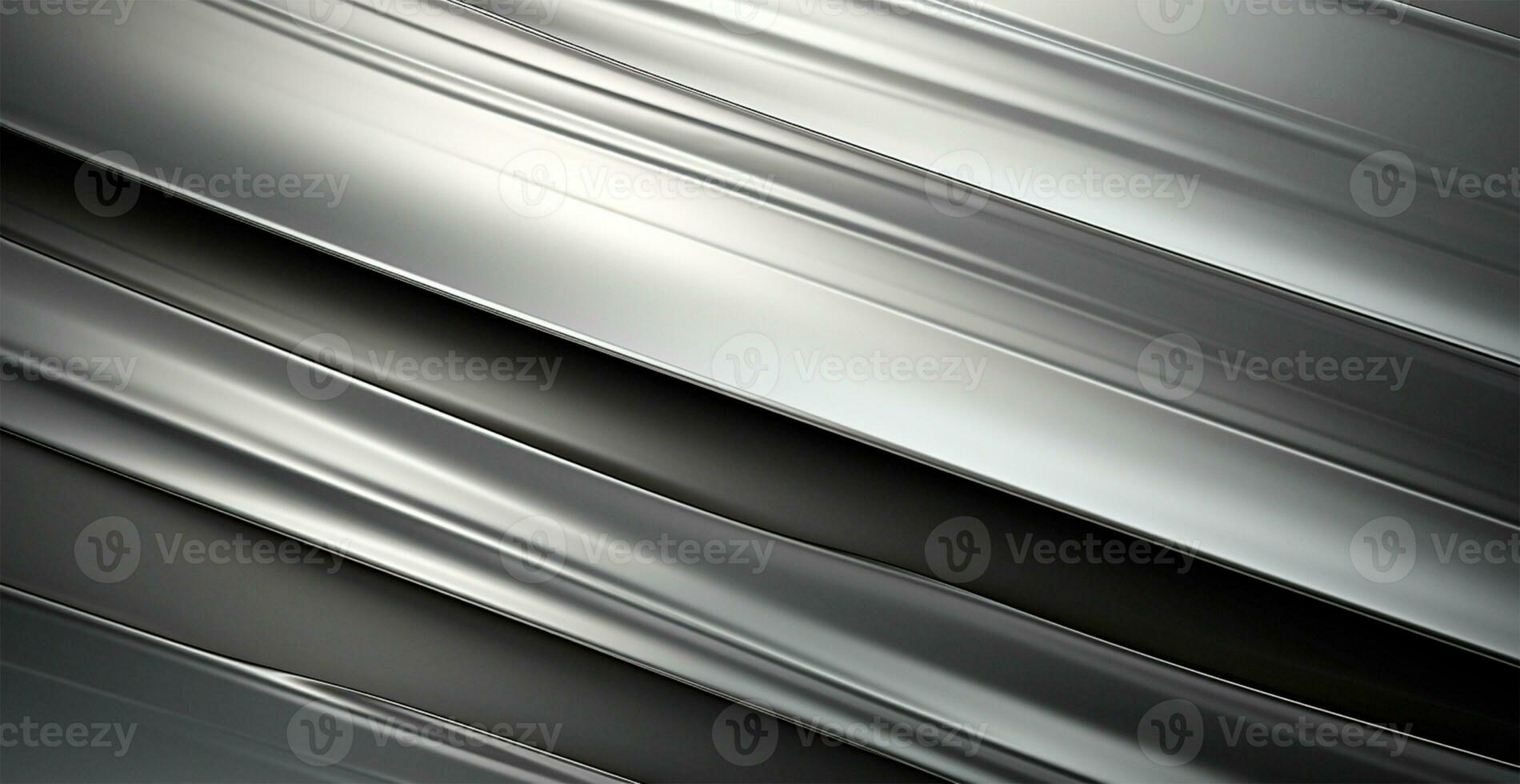 Panoramic metal texture, steel silver background - AI generated image photo