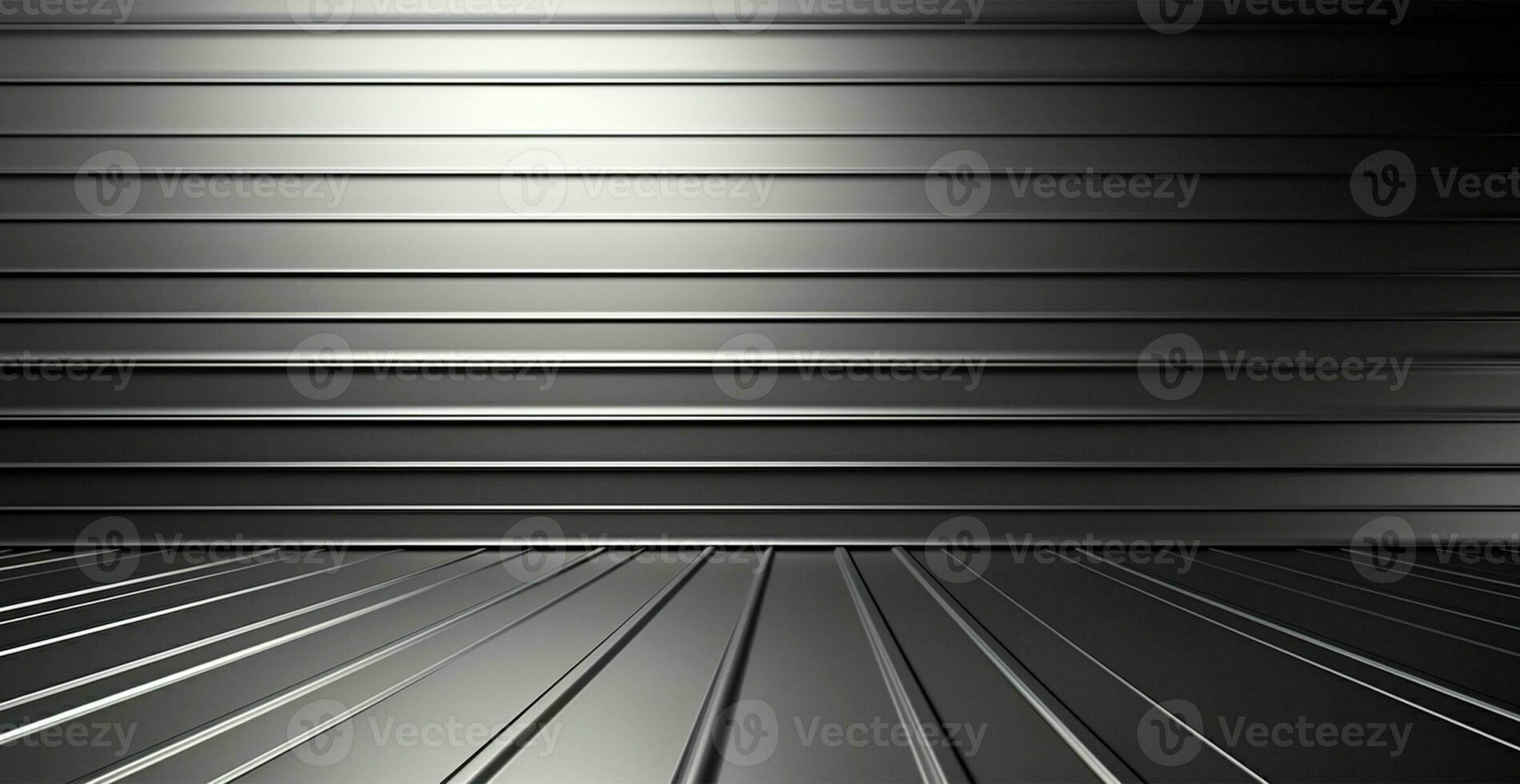 Panoramic steel metal background, advertising template - AI generated image photo