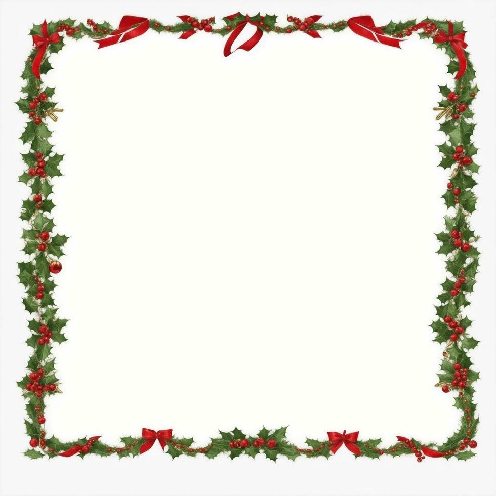 Christmas border frame Ai Generative photo