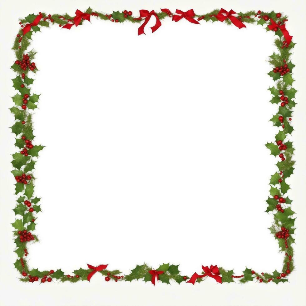 Christmas border frame Ai Generative photo