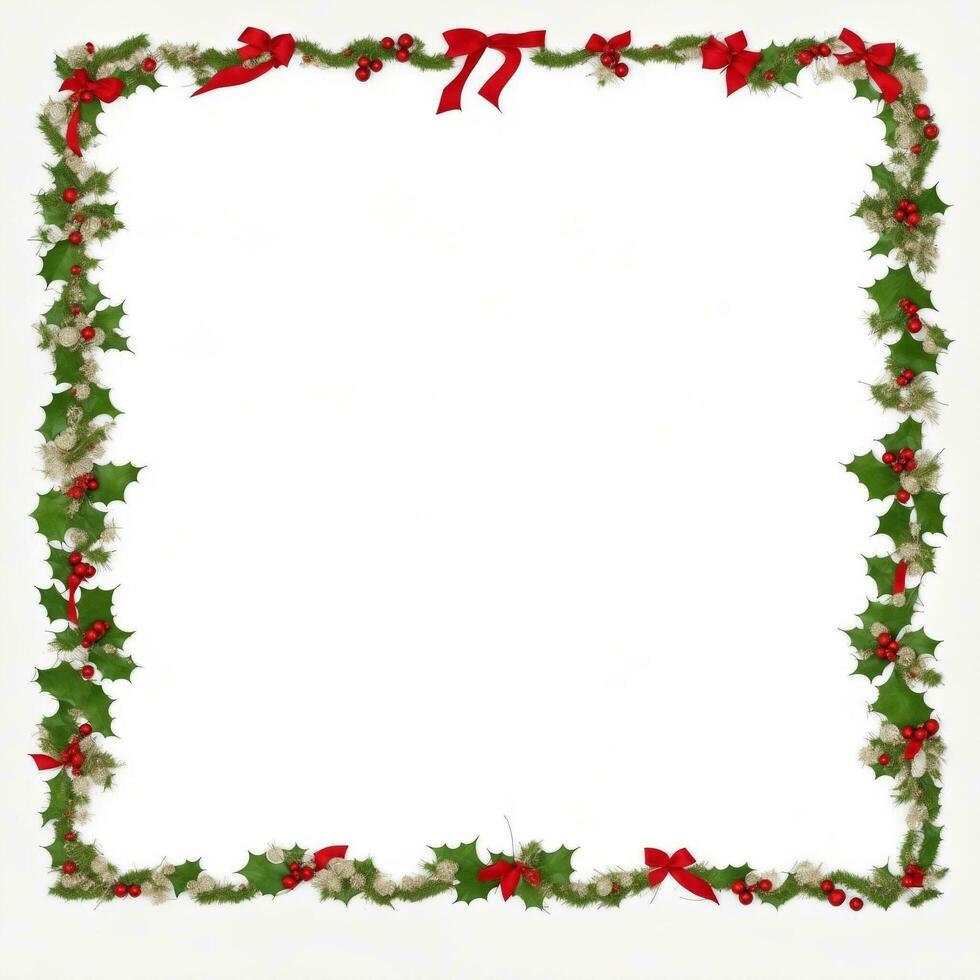 Christmas border frame Ai Generative photo