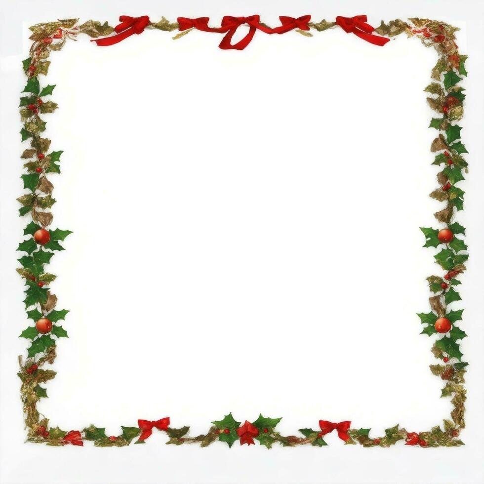 Christmas border frame Ai Generative photo