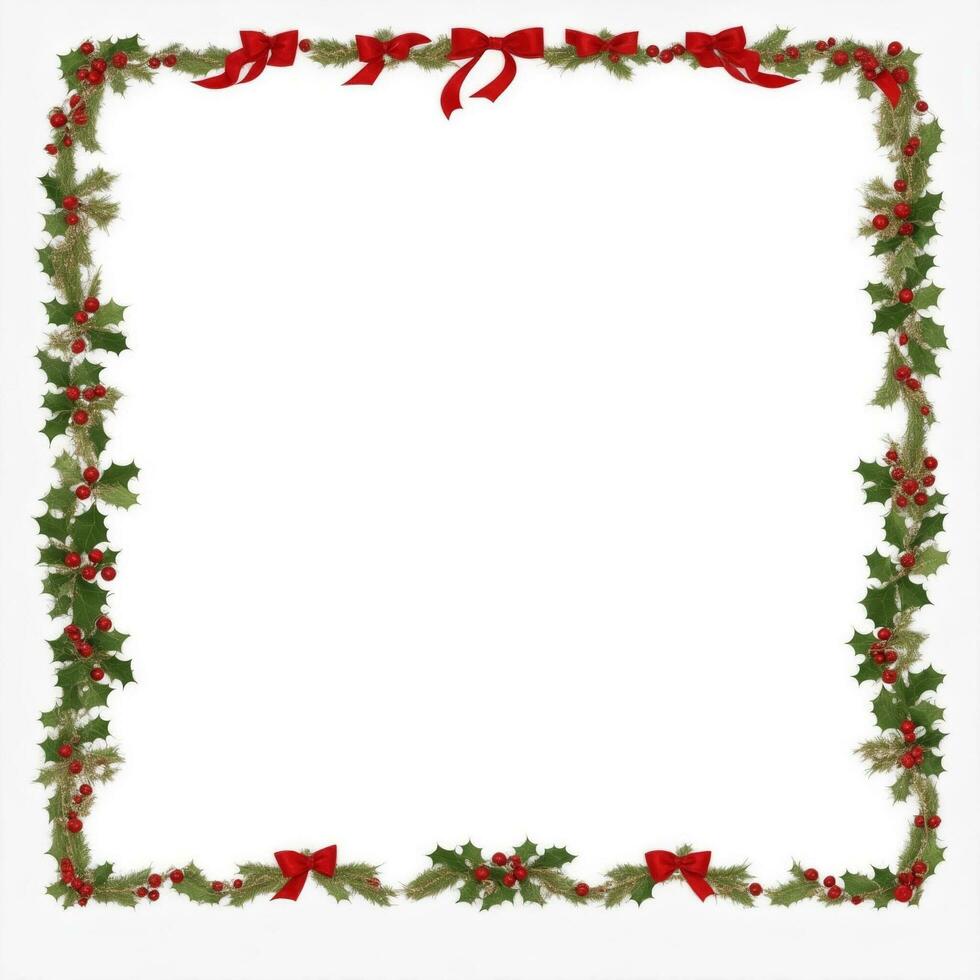 Christmas border frame Ai Generative photo