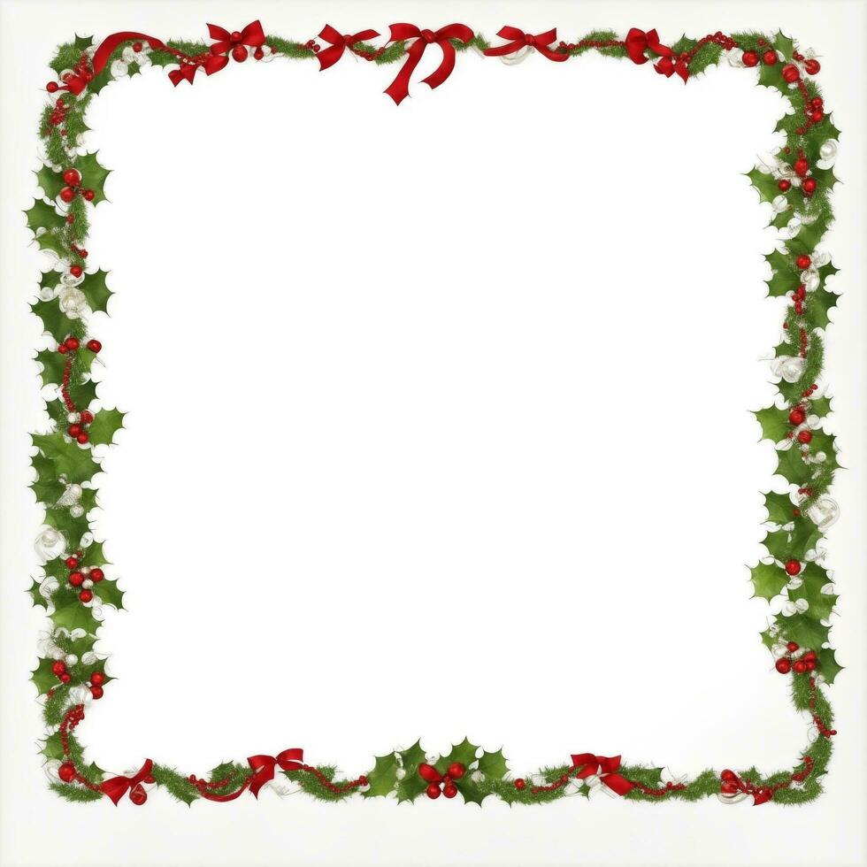 Christmas border frame Ai Generative photo