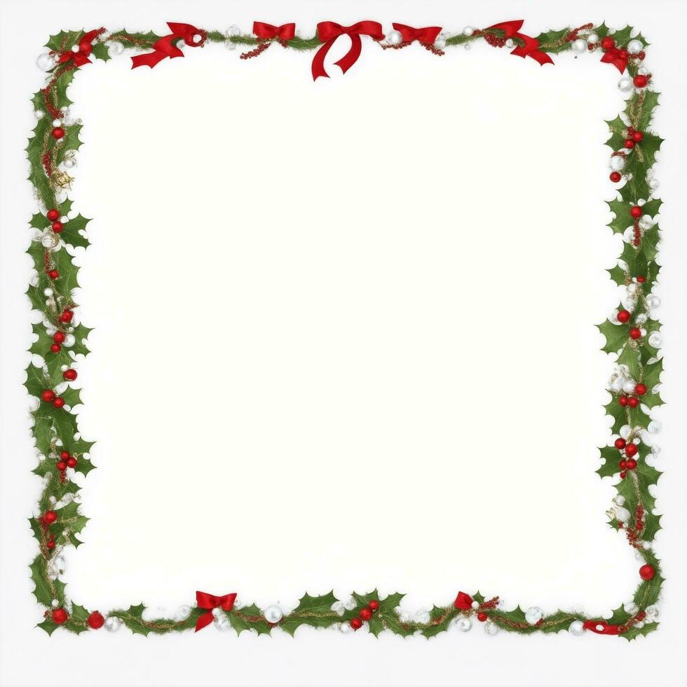 Christmas border frame Ai Generative photo