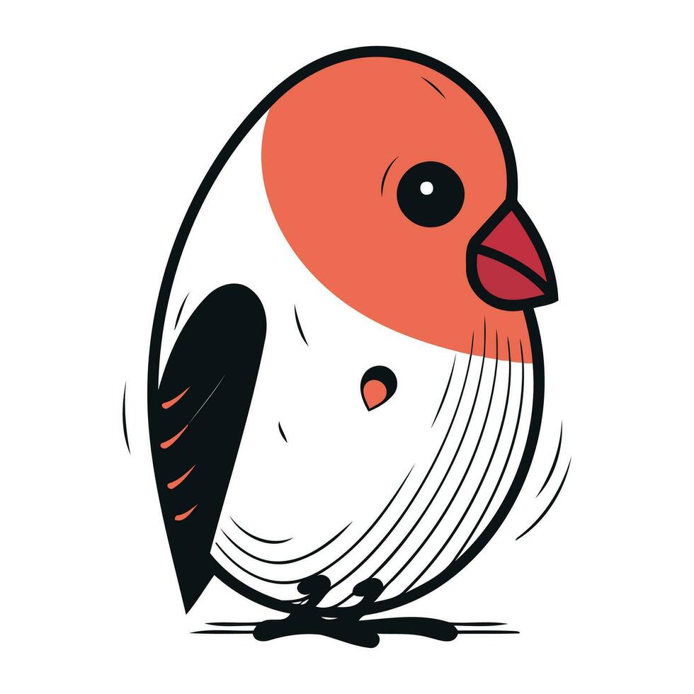 Bullfinch. vector illustration. isolated on a white background.