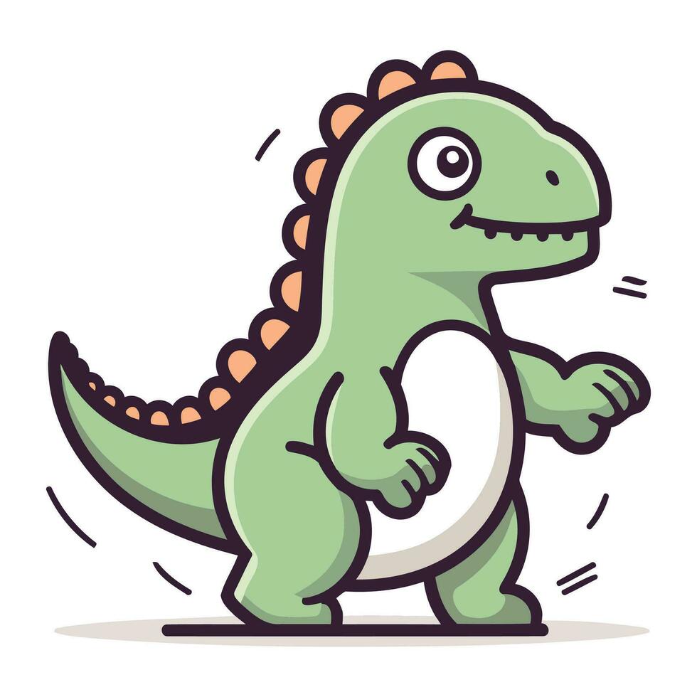 linda dinosaurio con huevo. vector ilustración en un plano estilo.