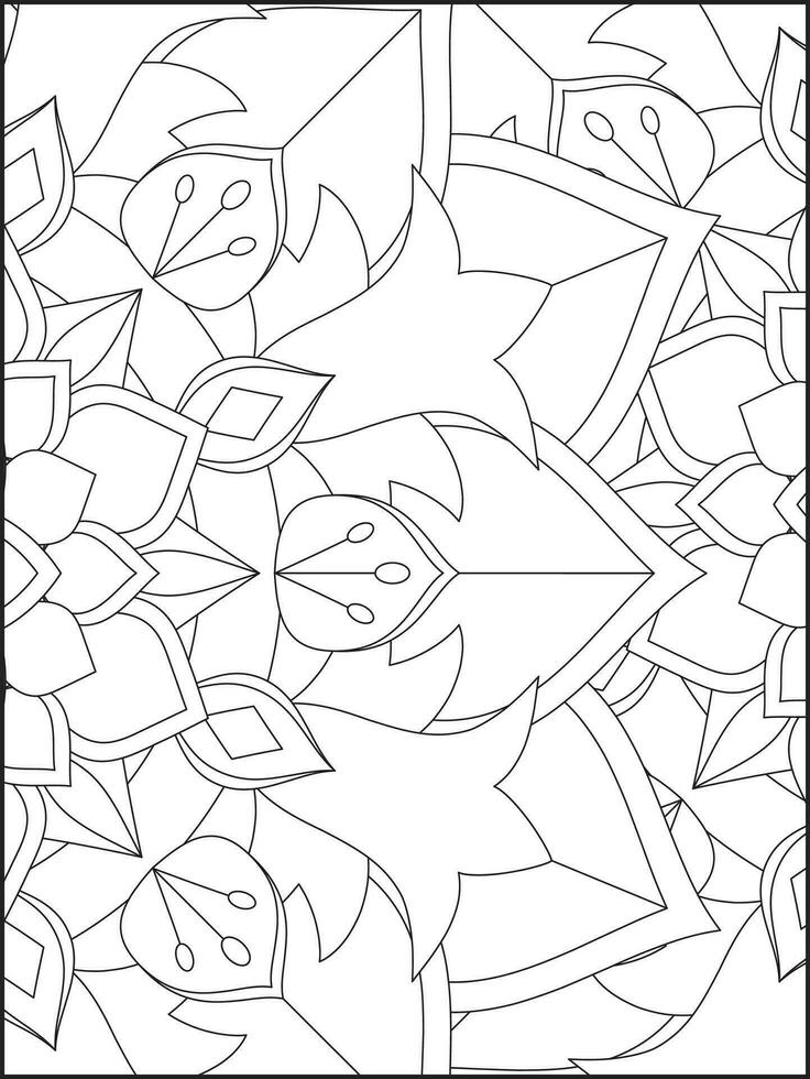 Floral Mandala Coloring Pages, Flower Mandala Coloring Page, Coloring Page For Adult. Coloring Pages. Mandala vector