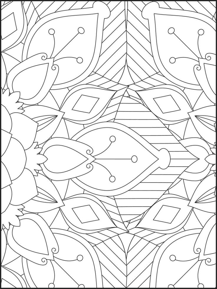 Floral Mandala Coloring Pages, Flower Mandala Coloring Page, Coloring Page For Adult. Coloring Pages. Mandala vector