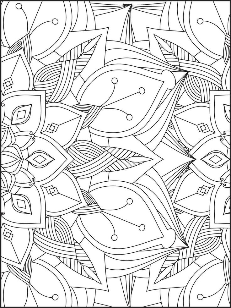 Floral Mandala Coloring Pages, Flower Mandala Coloring Page, Coloring Page For Adult. Coloring Pages. Mandala vector