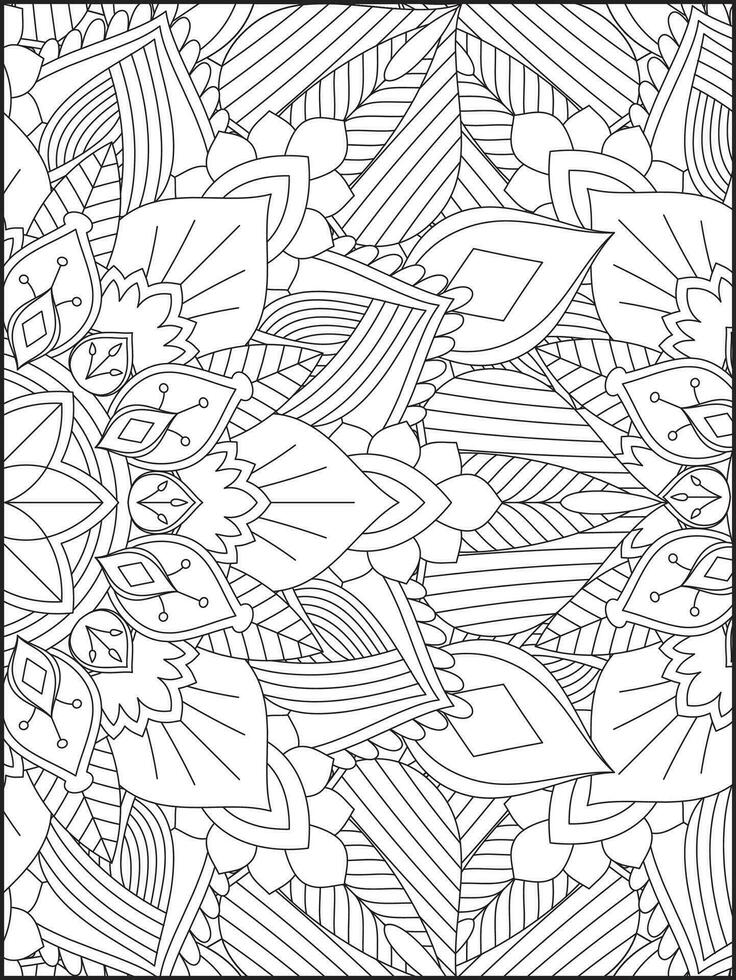 Floral Mandala Coloring Pages, Flower Mandala Coloring Page, Coloring Page For Adult. Coloring Pages. Mandala vector